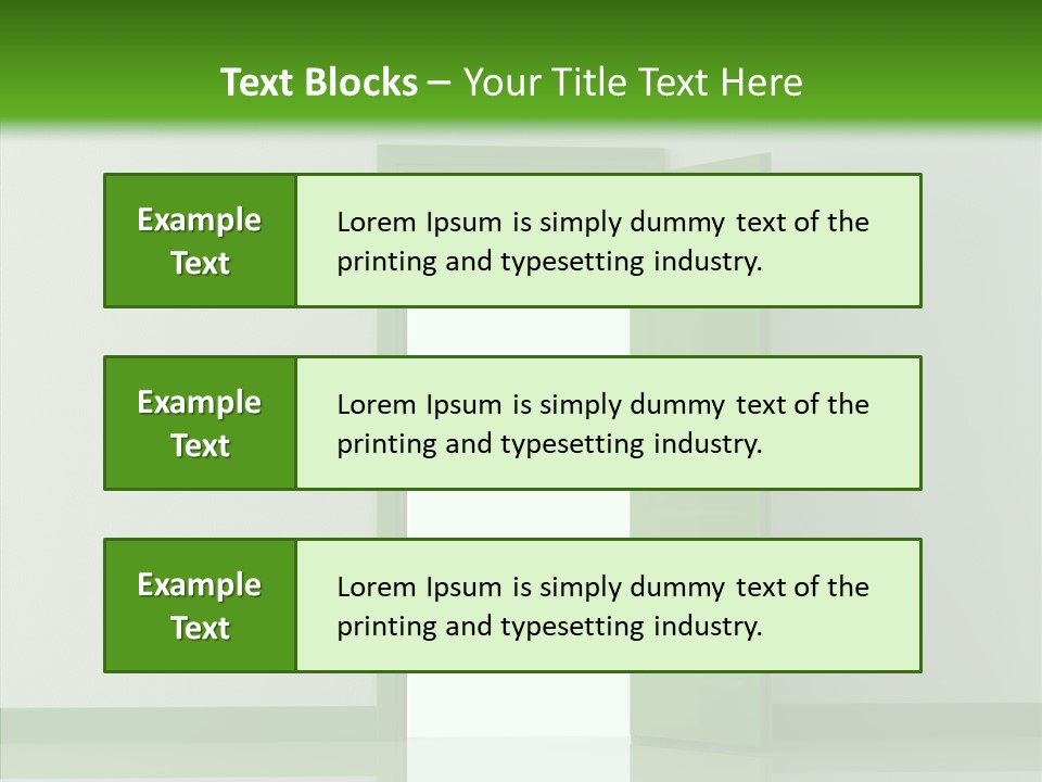 White Door Reflected PowerPoint Template