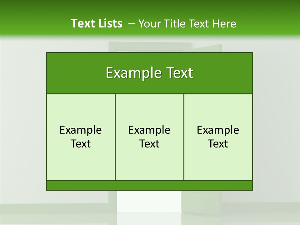 White Door Reflected PowerPoint Template