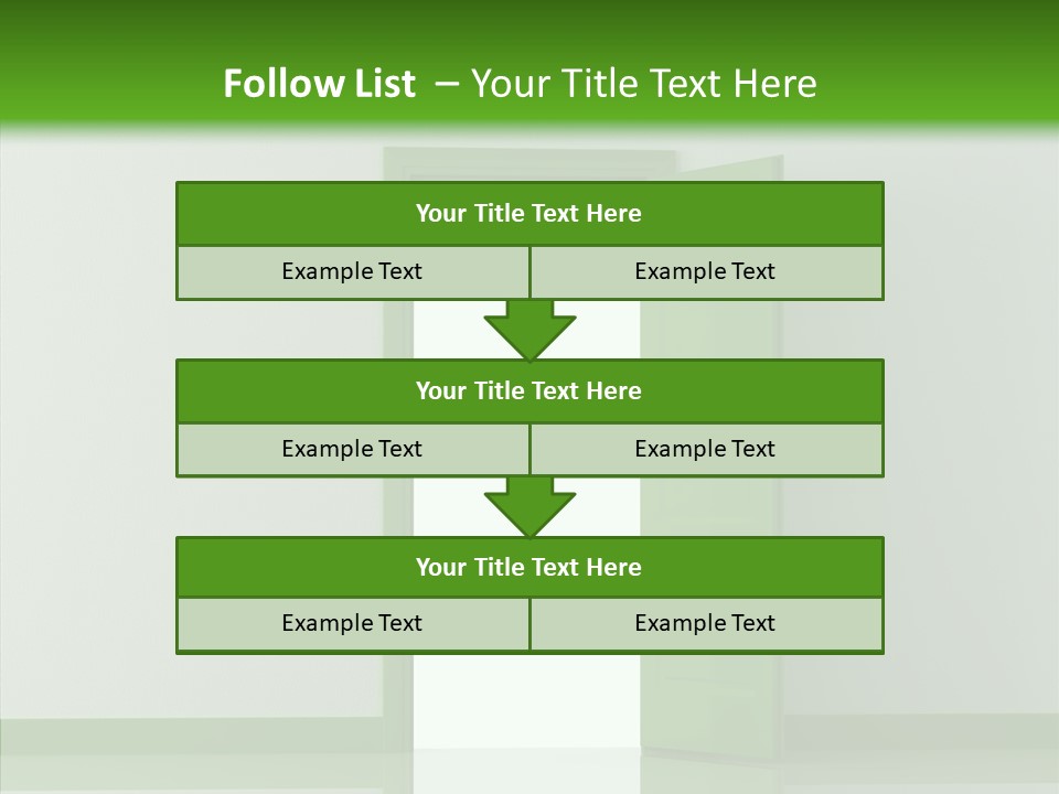 White Door Reflected PowerPoint Template