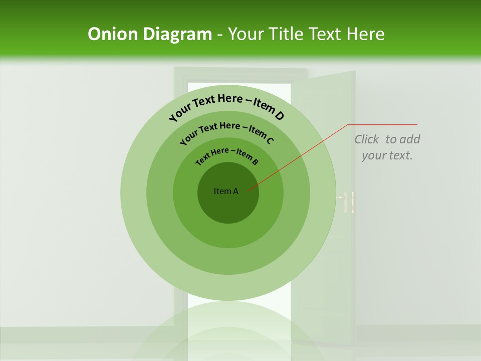 White Door Reflected PowerPoint Template