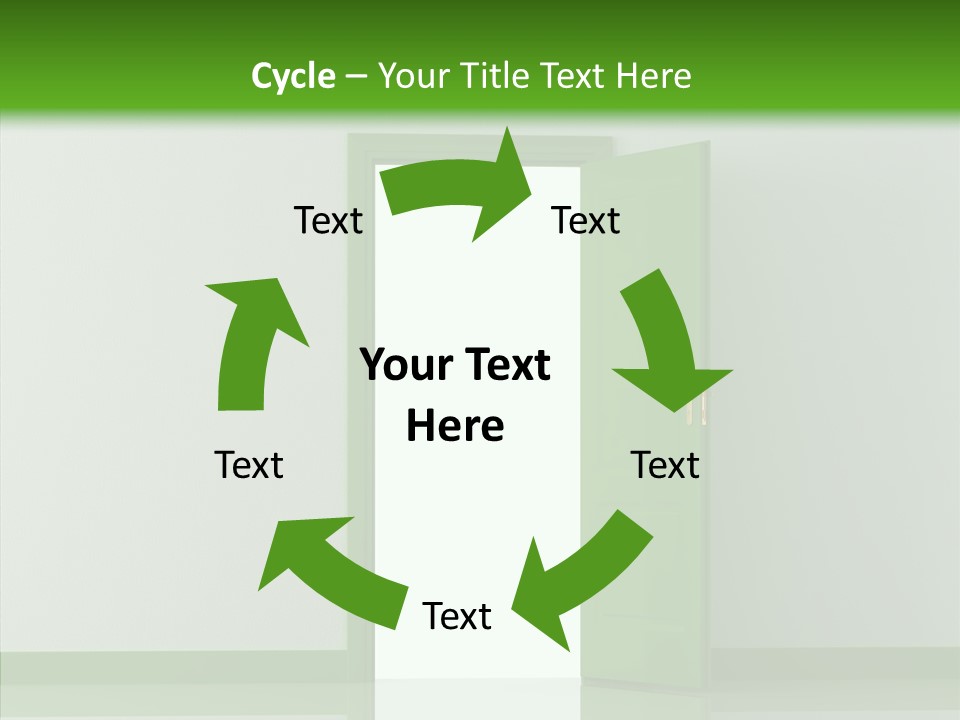 White Door Reflected PowerPoint Template