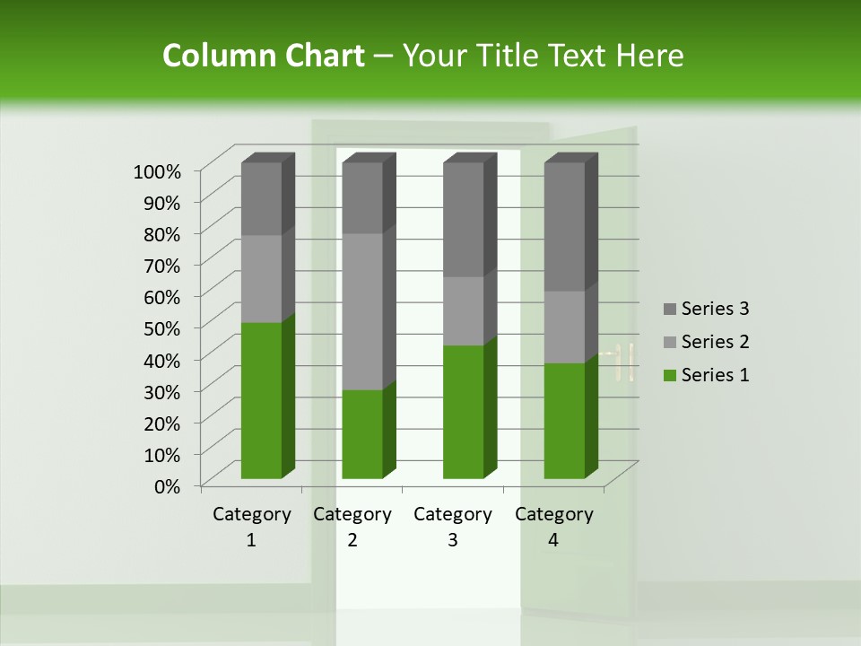 White Door Reflected PowerPoint Template
