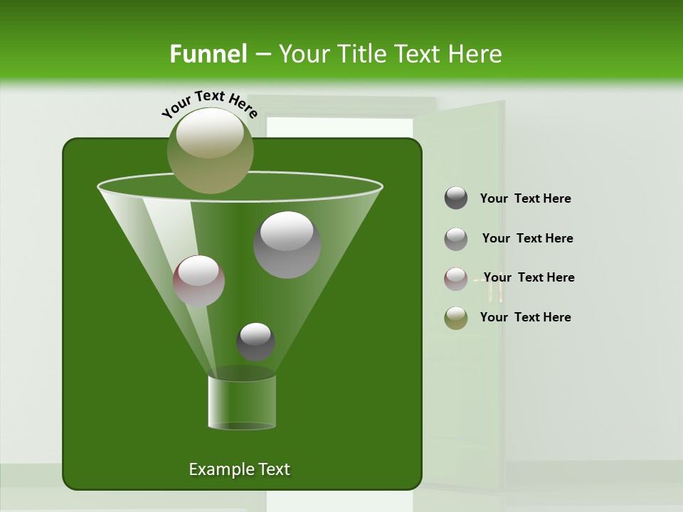 White Door Reflected PowerPoint Template