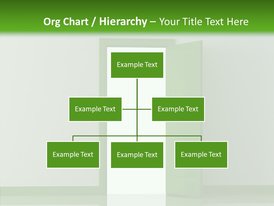 White Door Reflected PowerPoint Template