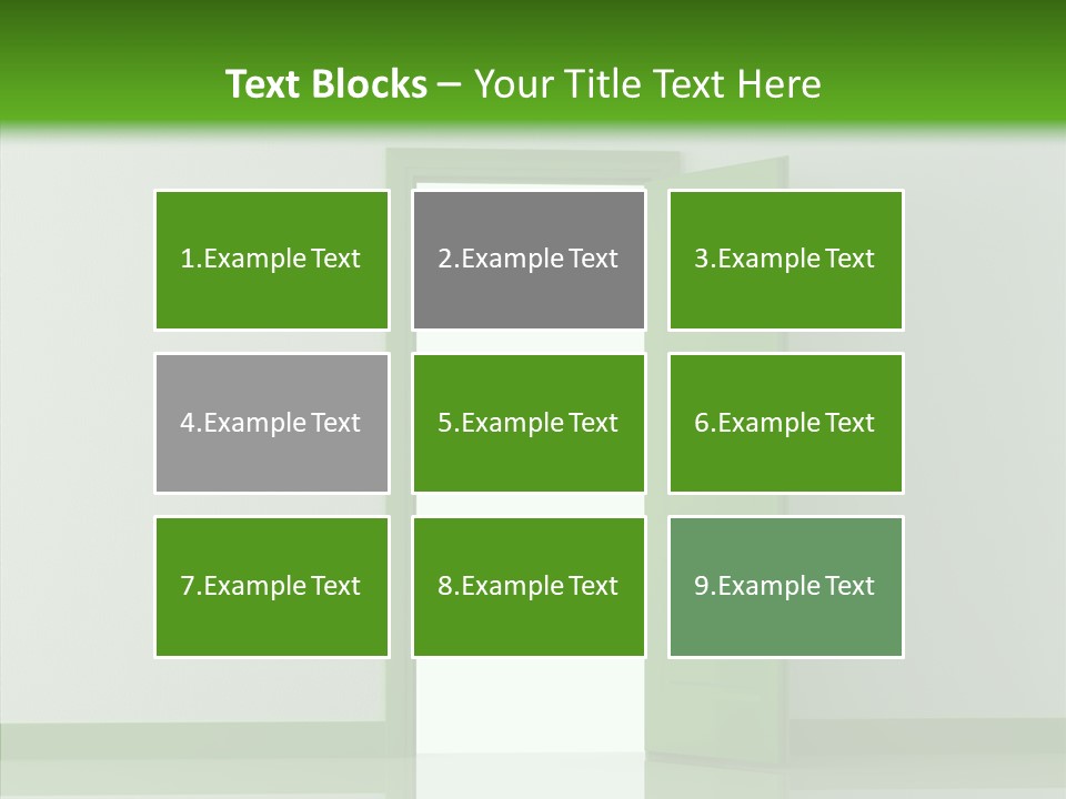 White Door Reflected PowerPoint Template