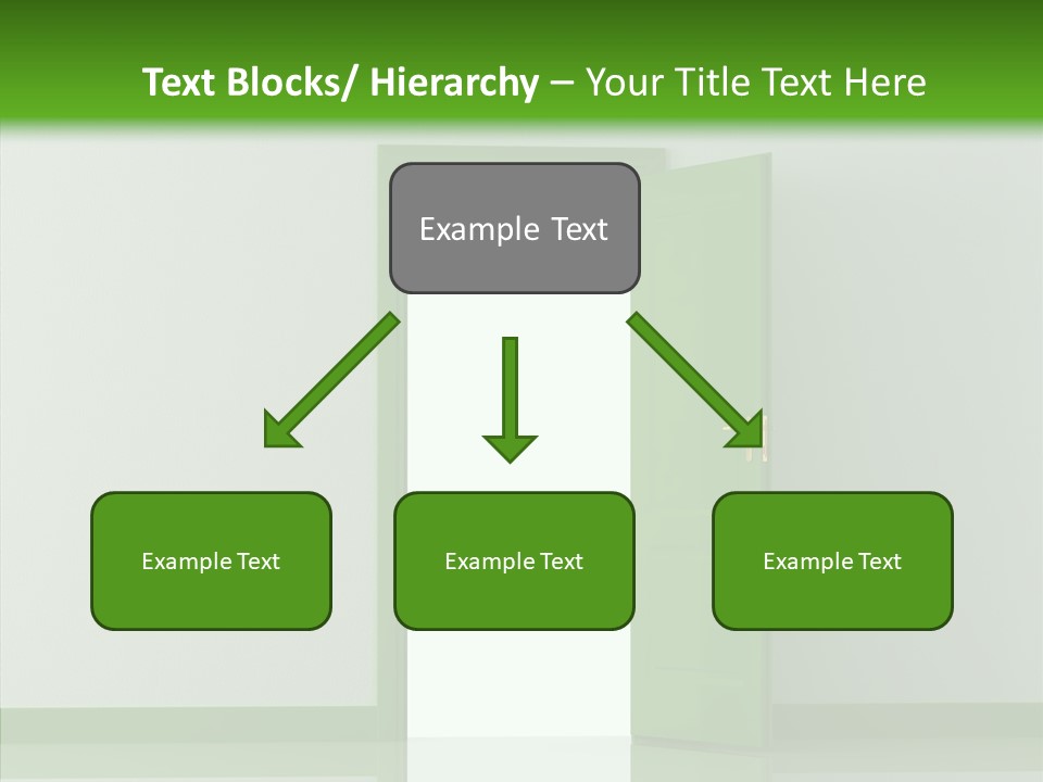 White Door Reflected PowerPoint Template