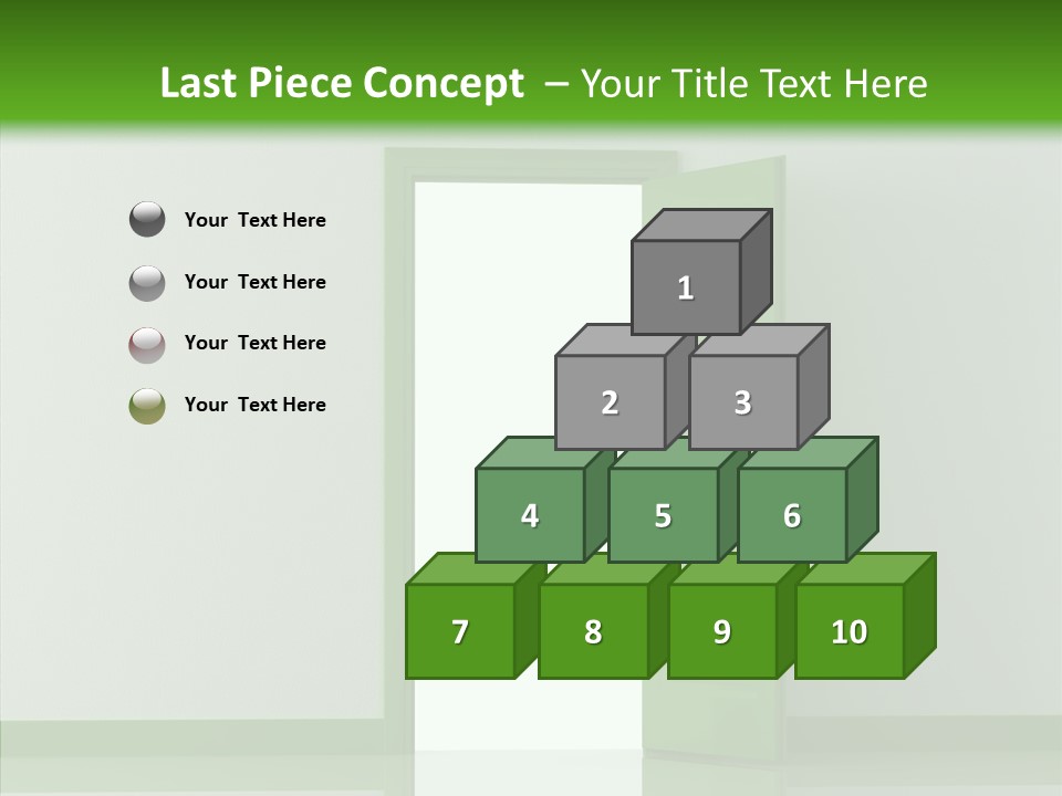 White Door Reflected PowerPoint Template
