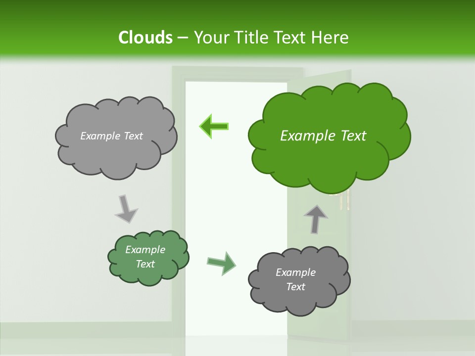 White Door Reflected PowerPoint Template