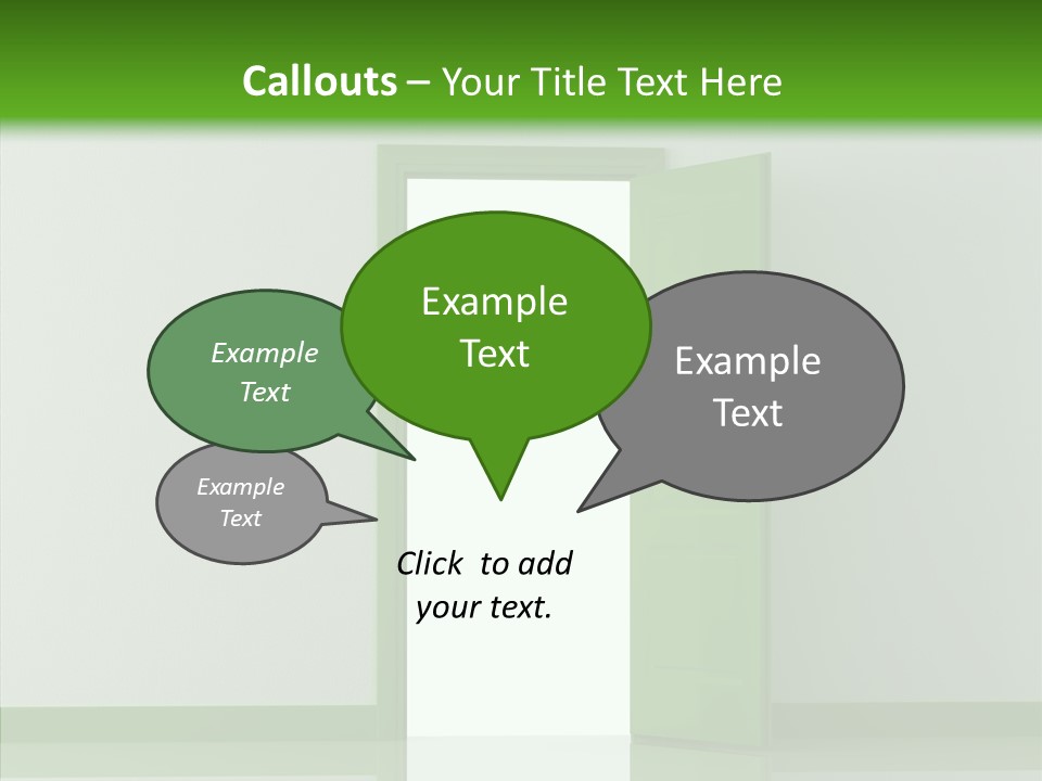 White Door Reflected PowerPoint Template