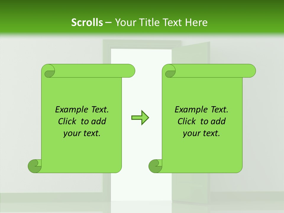 White Door Reflected PowerPoint Template