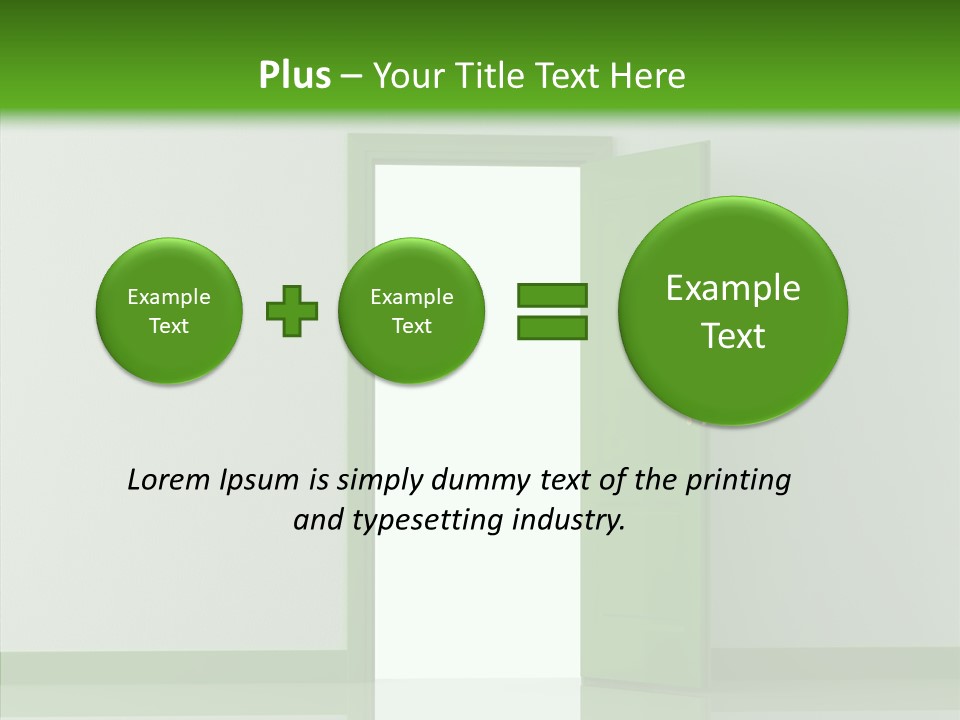 White Door Reflected PowerPoint Template