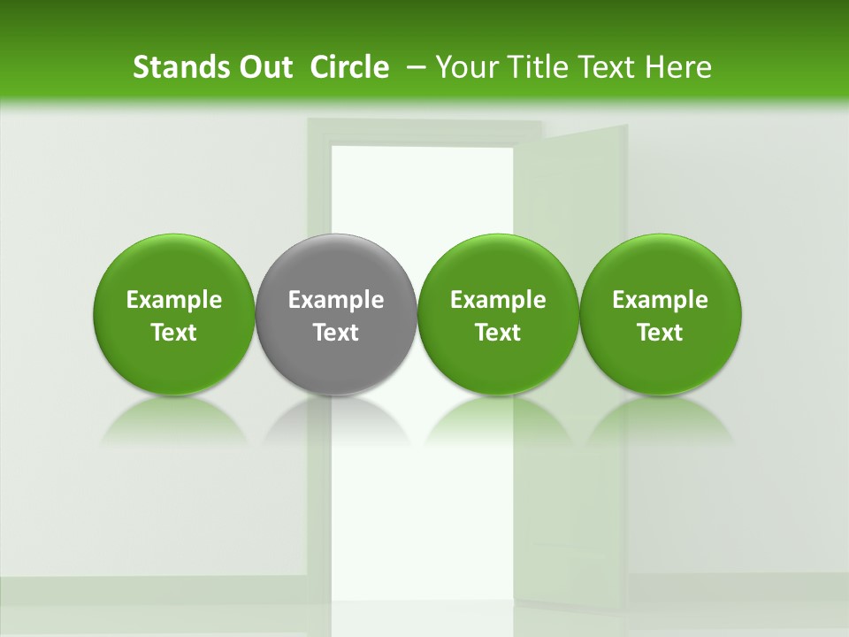 White Door Reflected PowerPoint Template