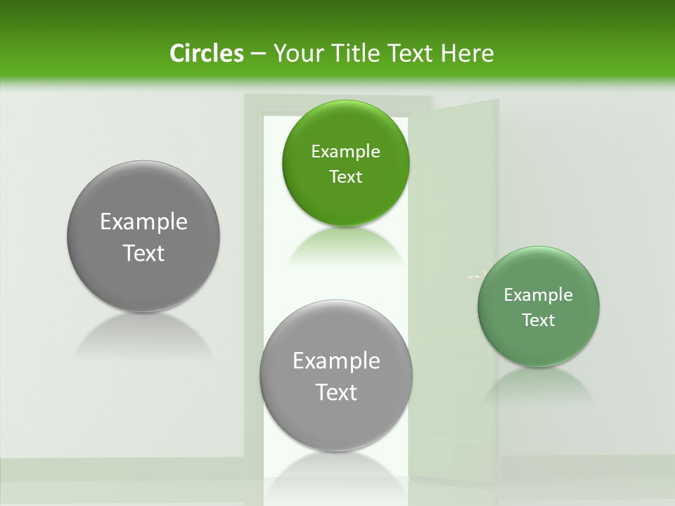 White Door Reflected PowerPoint Template