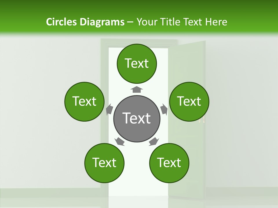 White Door Reflected PowerPoint Template