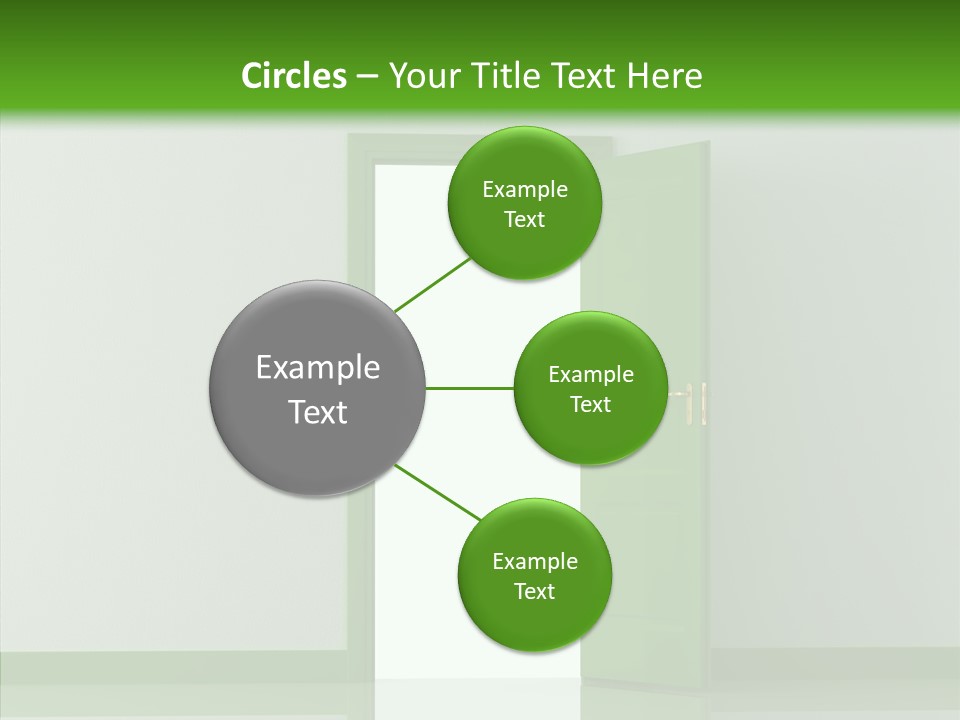 White Door Reflected PowerPoint Template