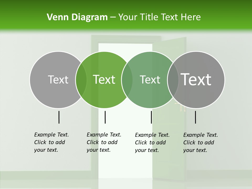 White Door Reflected PowerPoint Template