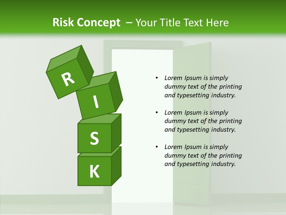 White Door Reflected PowerPoint Template