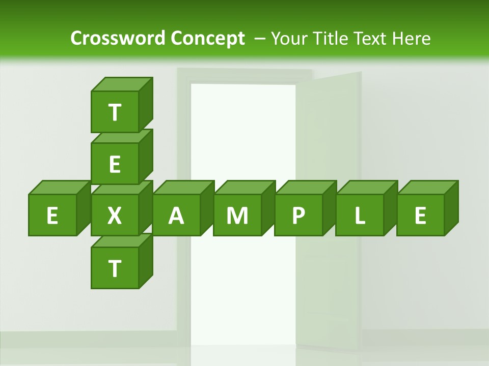 White Door Reflected PowerPoint Template