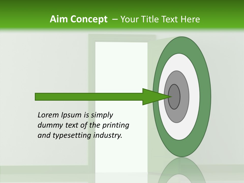 White Door Reflected PowerPoint Template