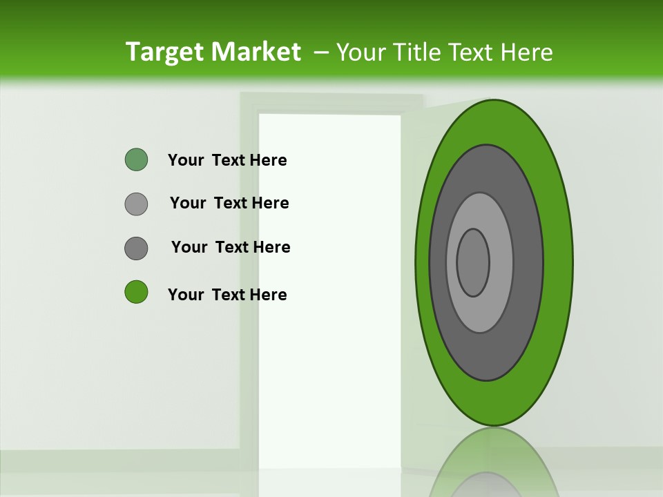 White Door Reflected PowerPoint Template