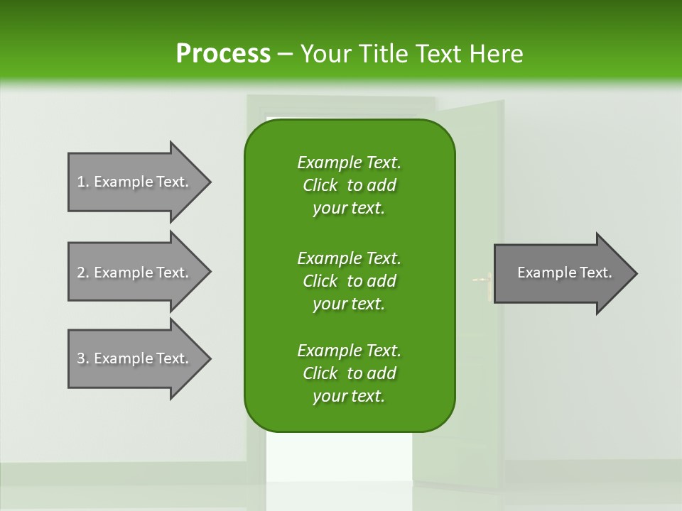 White Door Reflected PowerPoint Template