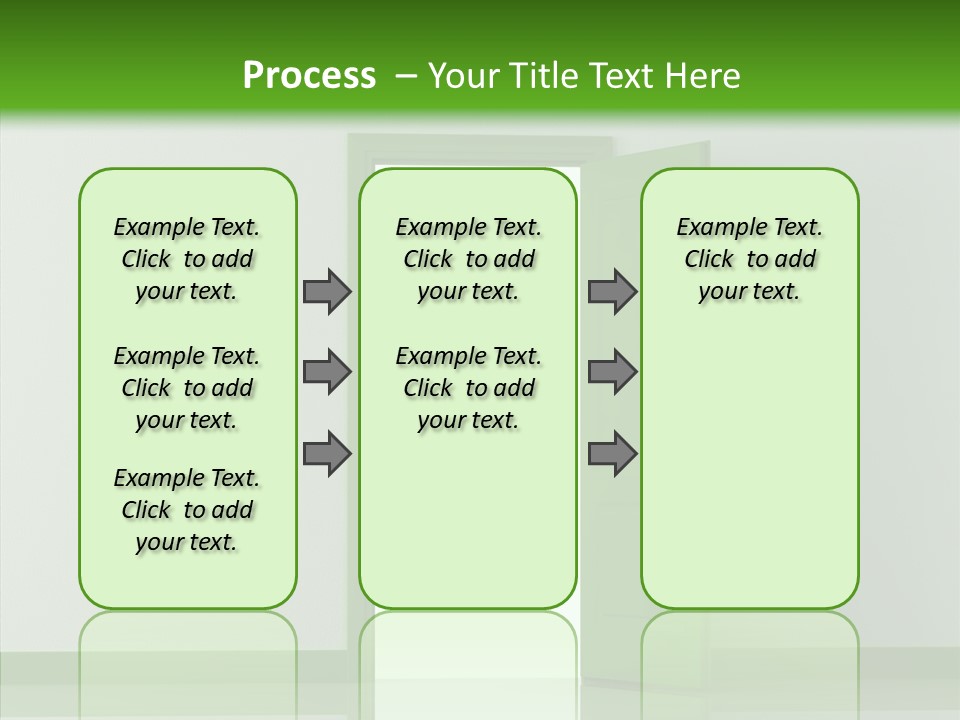 White Door Reflected PowerPoint Template