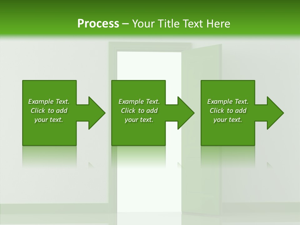 White Door Reflected PowerPoint Template