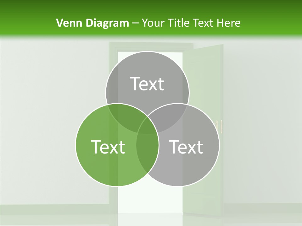 White Door Reflected PowerPoint Template