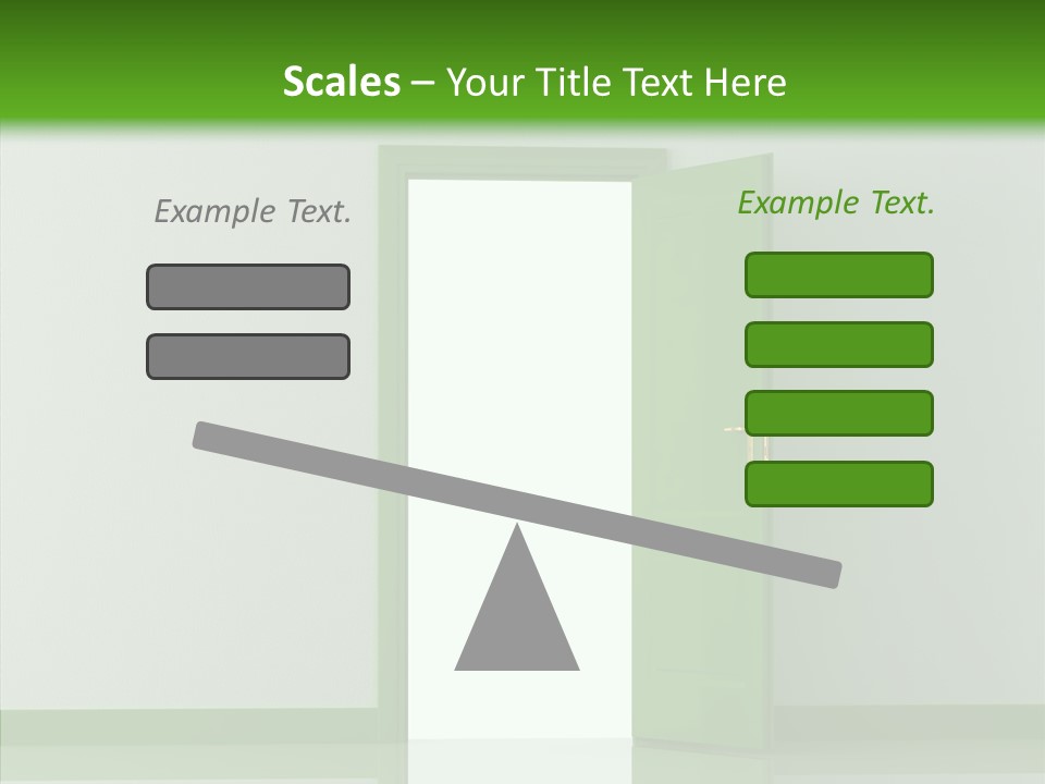 White Door Reflected PowerPoint Template