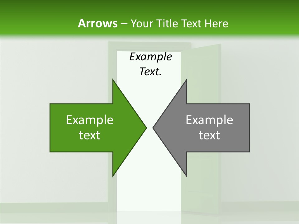 White Door Reflected PowerPoint Template