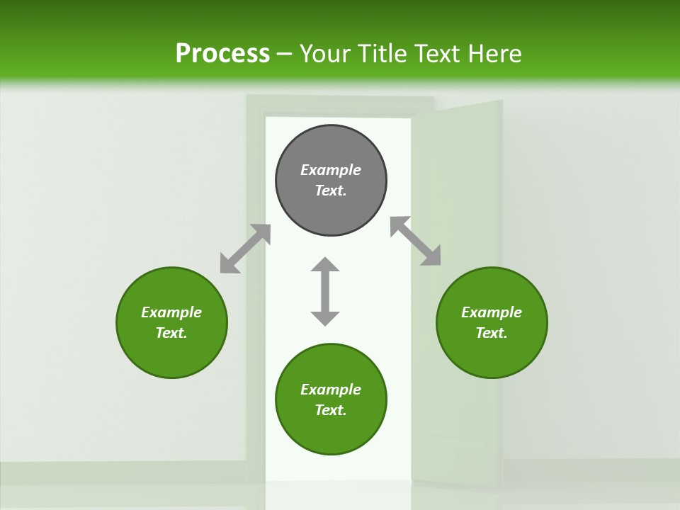White Door Reflected PowerPoint Template