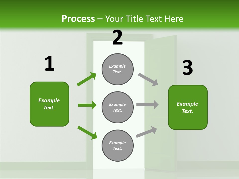 White Door Reflected PowerPoint Template
