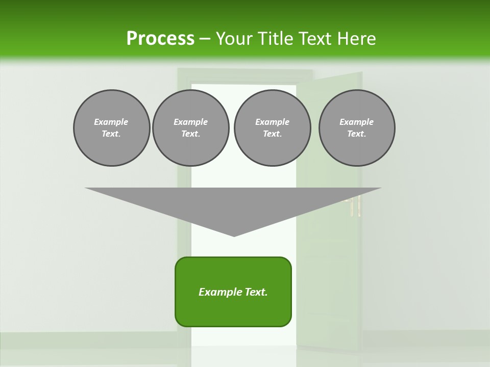 White Door Reflected PowerPoint Template