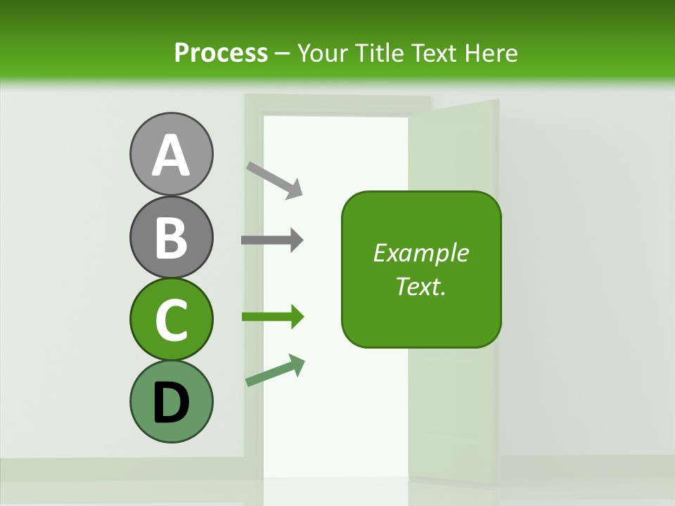 White Door Reflected PowerPoint Template