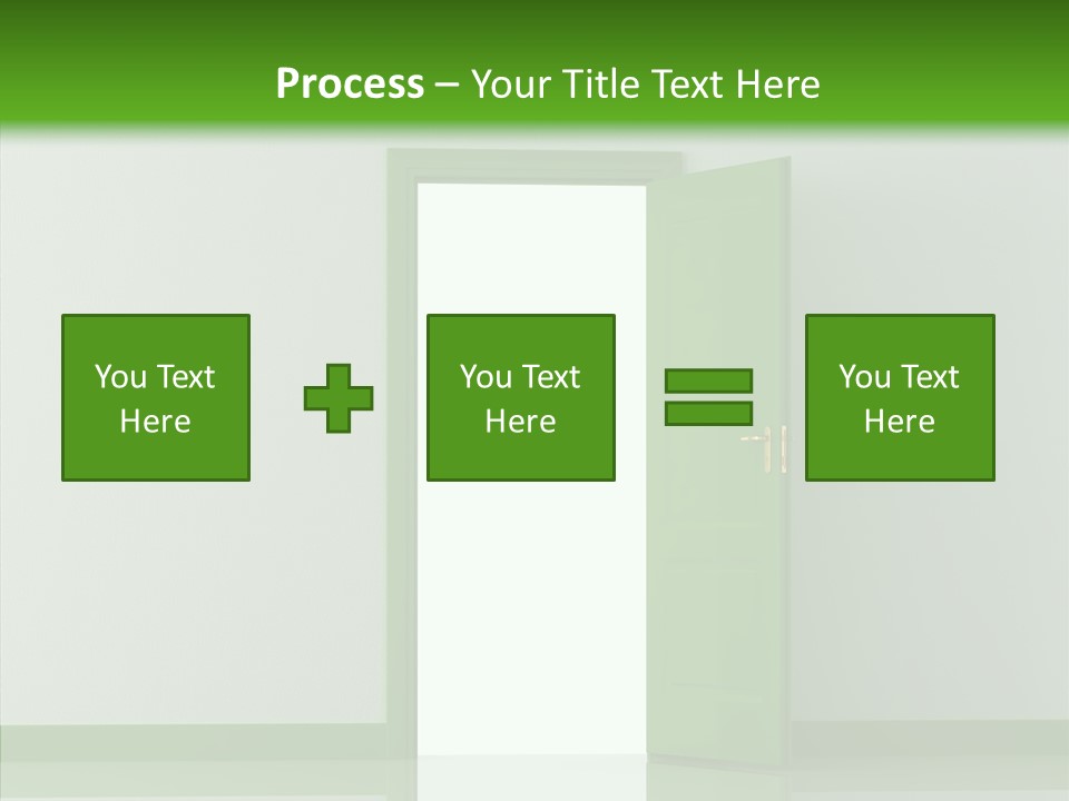 White Door Reflected PowerPoint Template
