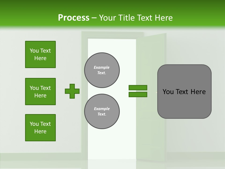 White Door Reflected PowerPoint Template