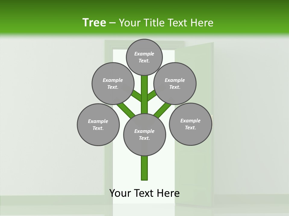 White Door Reflected PowerPoint Template