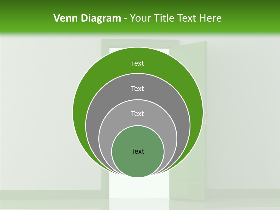 White Door Reflected PowerPoint Template