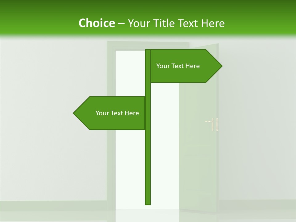 White Door Reflected PowerPoint Template