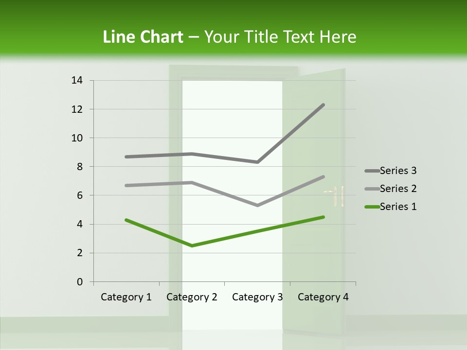 White Door Reflected PowerPoint Template