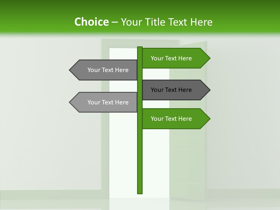 White Door Reflected PowerPoint Template