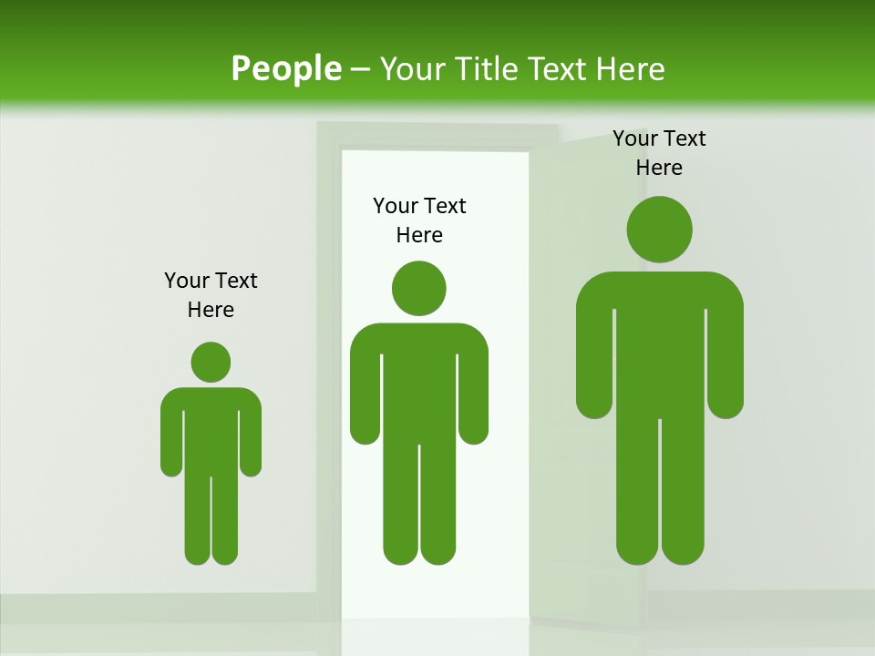 White Door Reflected PowerPoint Template