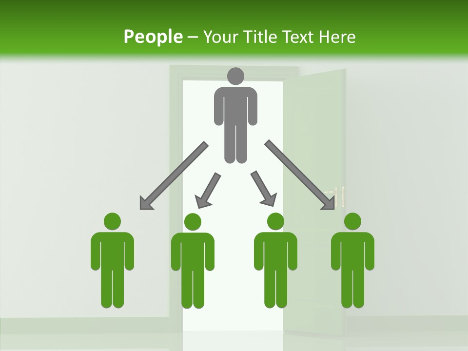 White Door Reflected PowerPoint Template