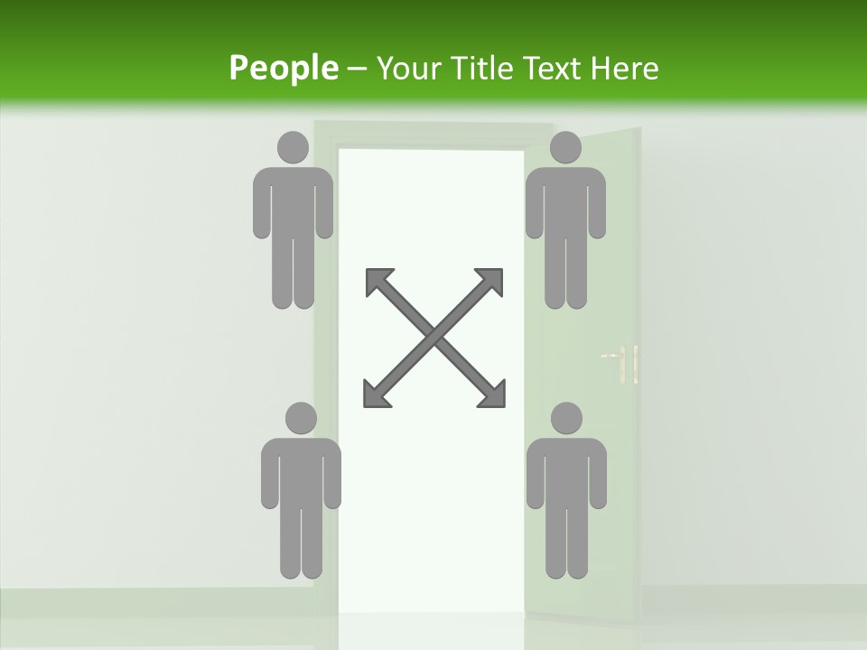 White Door Reflected PowerPoint Template