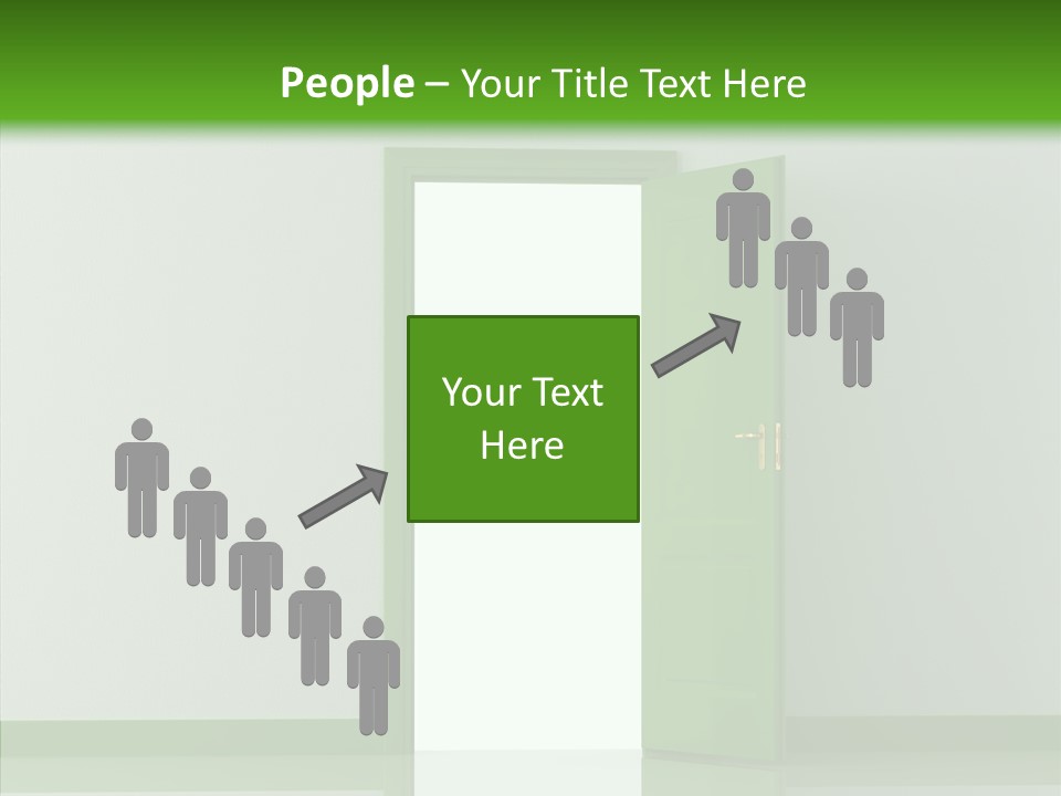 White Door Reflected PowerPoint Template