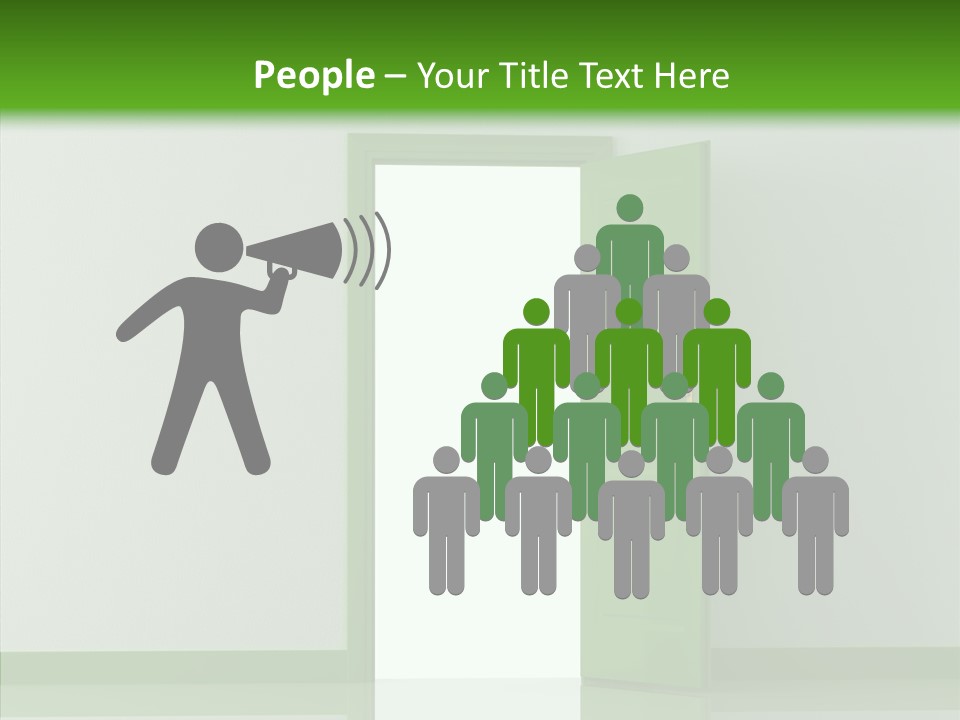 White Door Reflected PowerPoint Template