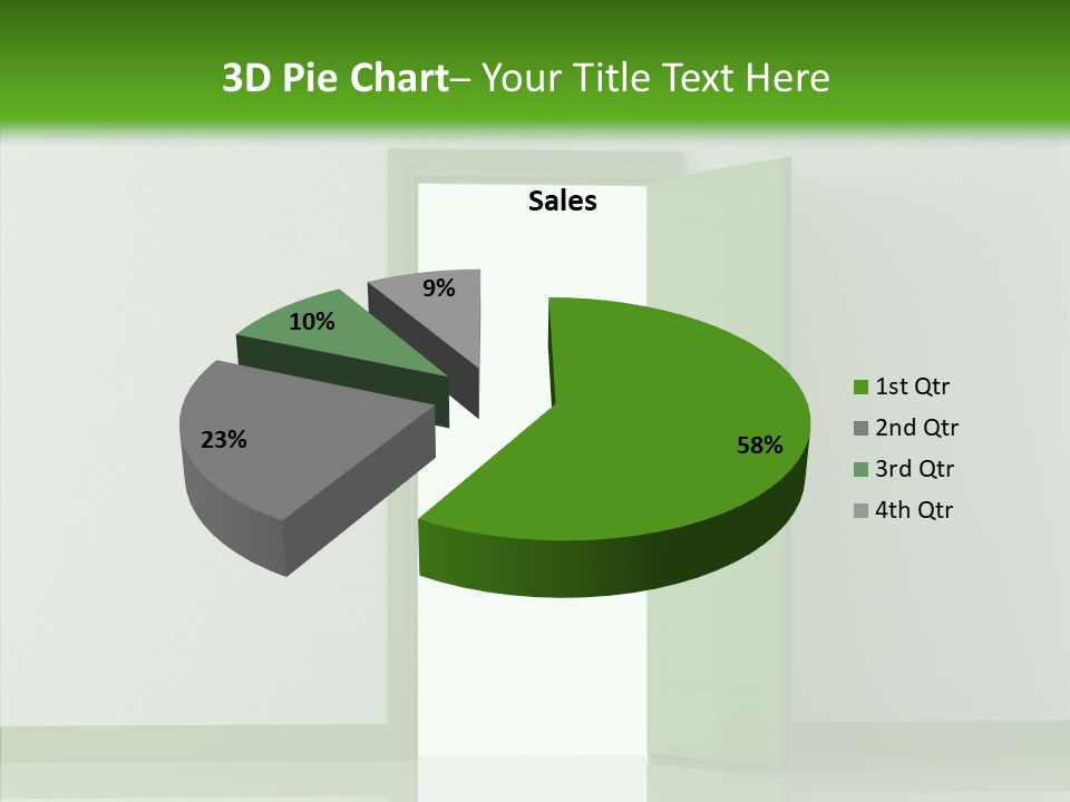 White Door Reflected PowerPoint Template