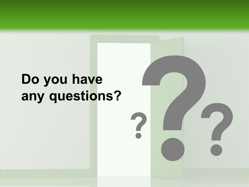 White Door Reflected PowerPoint Template