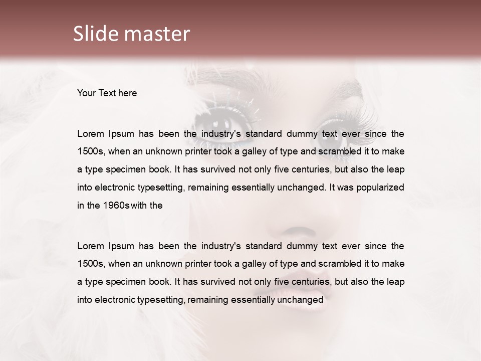 Beauty Winter Lips PowerPoint Template