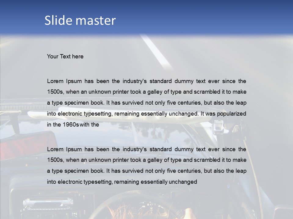 Wheel Driving Man PowerPoint Template